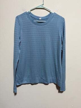 Lululemon Breeze By Long Sleeve Squad Perforated Athletic Shirt